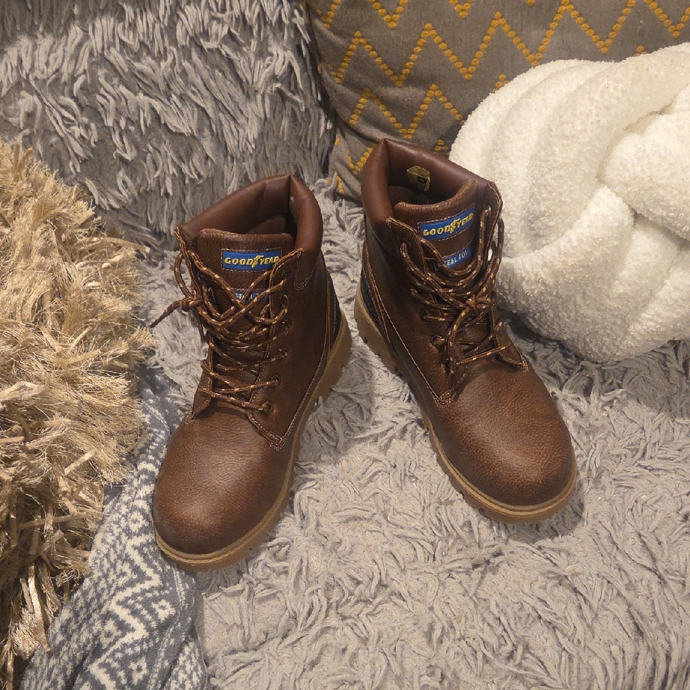 Goodyear S8 Steel Toe Brown Leather Work Boots